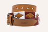 A brown and maroon belt with the word Big Bend on it.