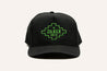 An Imperial Verde Hat with a Zilker Belts logo on it.