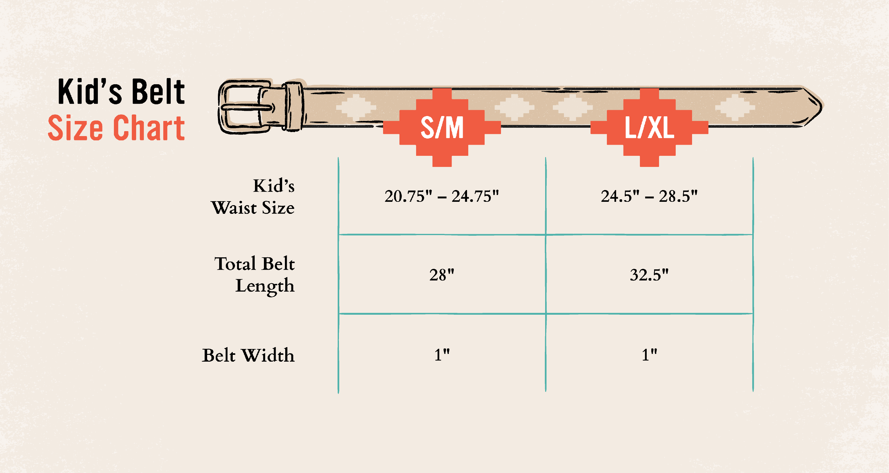 belt size chart