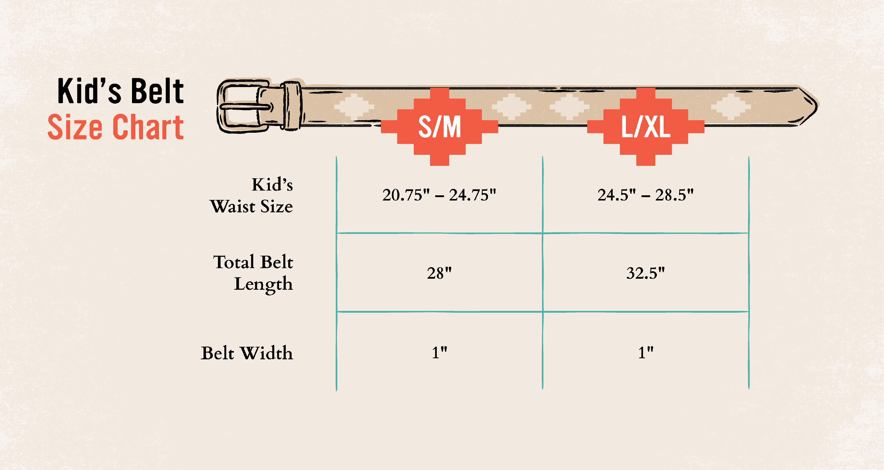 Size Charts – Zilker Belts