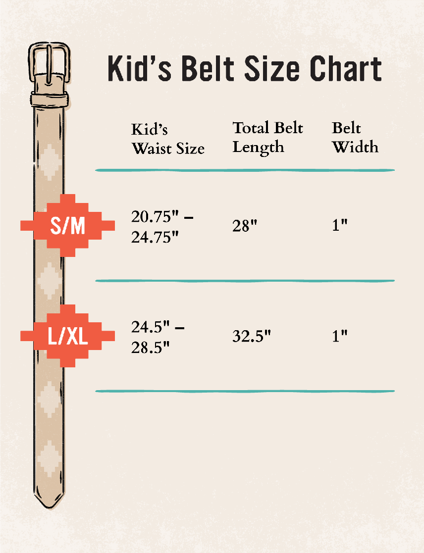 Size Charts – Zilker Belts