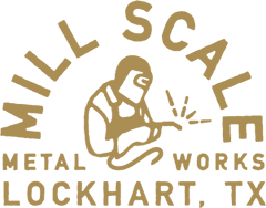 Mill Scale Metalworks Logo (with Lockhart, TX tagline)