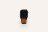 A close up of a Zilker Apple Watch Band by Zilker Belts.