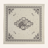 A Zilker Belts bandana with an image of a cowboy on it.